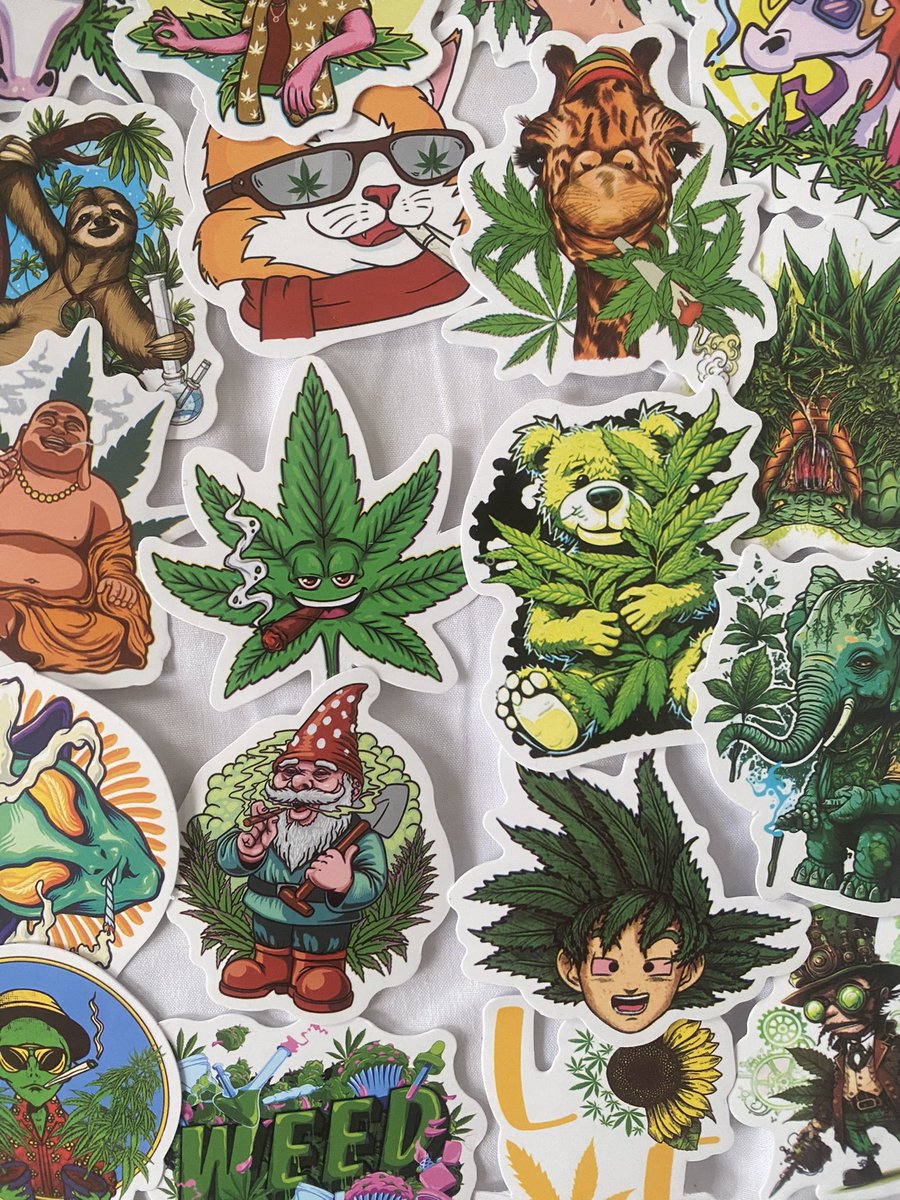 Who like Ganja stickers? 🌿🔥❤️We're excited to release our new Herb Leaf Sticker packs! Only £10 for 50 stickers in a pack (3 packs to choose from). Grab a pack now! 
reggaeroast.co.uk/collections/xm…