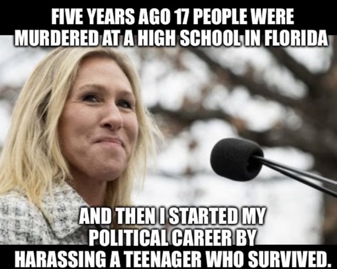 LePapillonBlu2's tweet photo. Make America Great Again by getting Marjorie Taylor Greene, aka Piece Of Shit, out of our government! https://t.co/RYxy5jg0tA