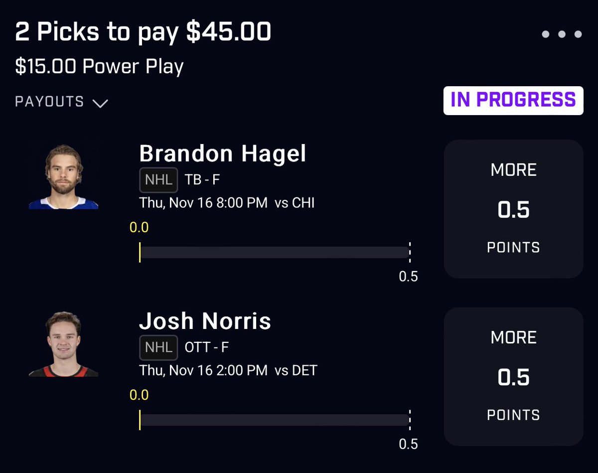 qcdagoat_'s tweet photo. 🏒🪜🔥‼️This how I’m wanting to start off day 1 of the ladder challenge, in careers against opposing teams. Hagel is L4/4 against Blackhawks while Norris is L4/5 against Red Wings 💯 feel free to use Sog if you please 💯

#gamblingtwitter #prizepicks #props #nhl #bettingtips https://t.co/4HuJUsNKqw