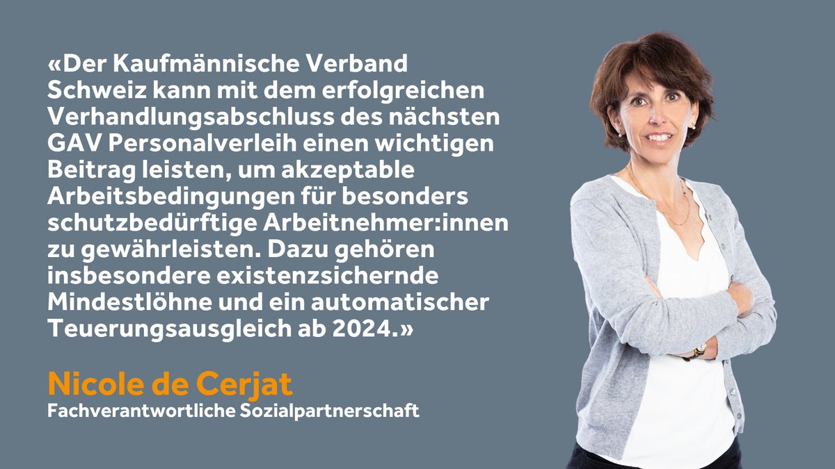 Höhere Mindestlöhne für Temporärarbeitende: Der grösste Gesamtarbeitsvertrag der Schweiz wird für vier Jahre erneuert. 💪

Zur ganzen Medienmitteilung:
➡️ ow.ly/6tWn50Q8maP

#Sozialpartnerschaft #Personalverleih #Fachkräfte #Lohn #Mindestlohn #GAV