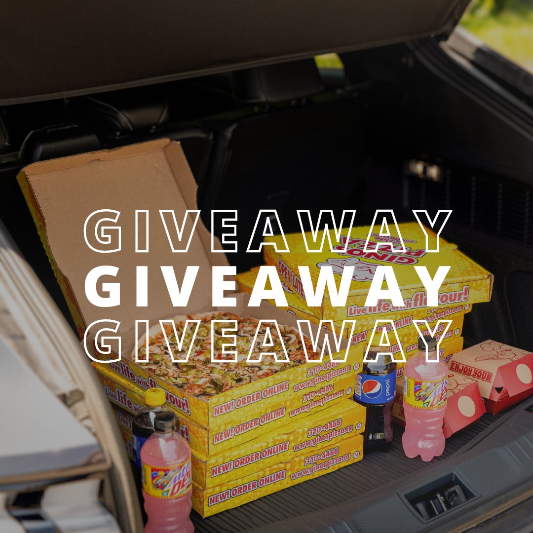 ✨ Final week of the 8 Mustang Combos Giveaway! ✨

Win by simply doing the below:
Like &amp; Retweet - Tag a friend - Follow
<a href="/GinosPizzaCDN/">Gino's Pizza</a> 

Winners will be announced on November 18th! We will reach out via private messages to the winners.

#giveaway #ginospizza #Mustang