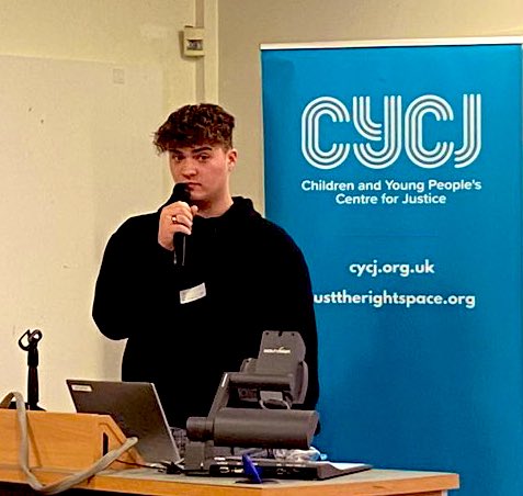 IainCorbett88's tweet photo. An absolute pleasure to speak alongside the legend that is oor @fleeum this afternoon at the National #PlacesofSafety event♥️

The inclusion of young peoples view in decisions that might affect them is not a nicety or a luxury, it’s a fundamental human right ✊🏽
#MonTheYoungTeam🙌🏼 https://t.co/urSFRAQ7oc
