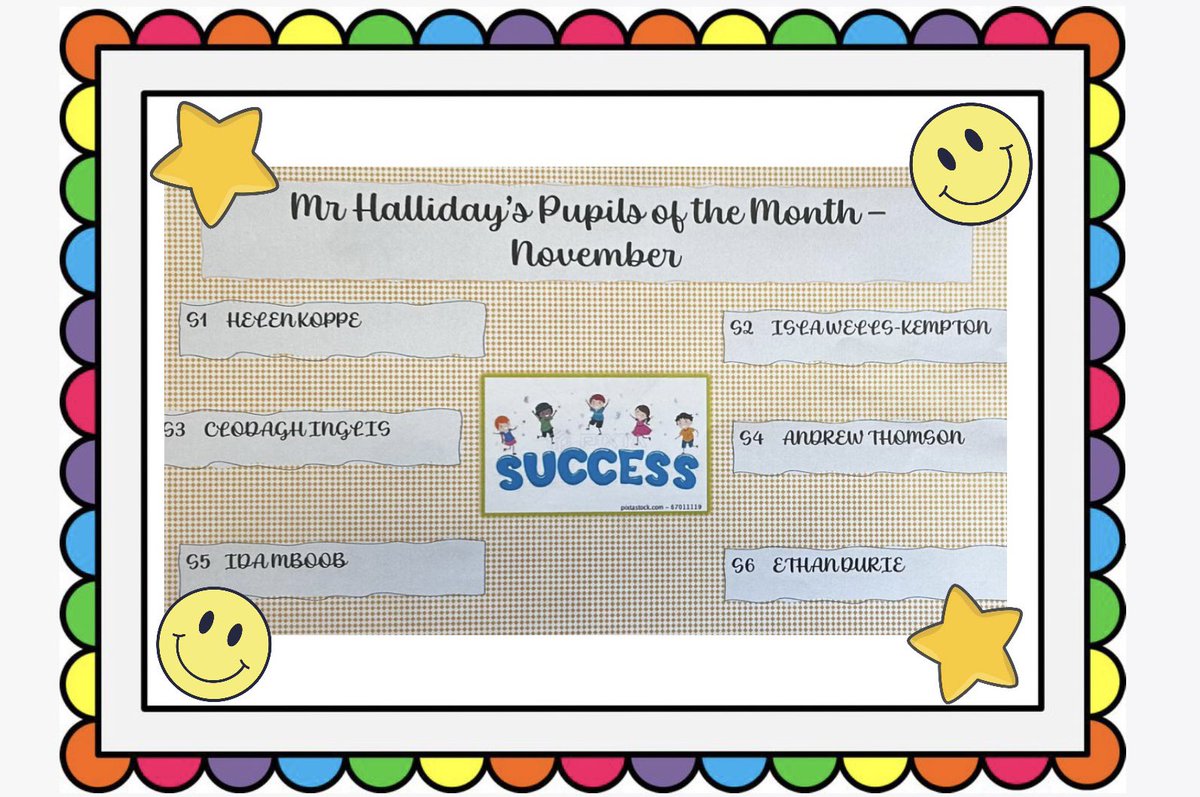 MrHallidayFTT's tweet photo. My pupils of the month for November. All of them have pushed themselves to achieve their best in FTT! 🎉 #achievement #learning #success https://t.co/Id08ARFEl7