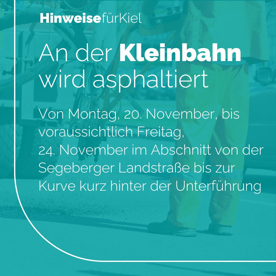 stadt_kiel's tweet photo. Auf der B 76 (Fahrtrichtung Norden) mitten in #Kiel hat das Tiefbauamt in diesem Jahr viele Meter Konrad-Adenauer-Damm und Theodor-Heuss-Ring neu asphaltiert. Nun ist vom 20. bis 24. November auch die Wellseer Zufahrt zur #B76 an der Reihe. Mehr Infos: https://t.co/cltqP4FExF https://t.co/R1CCTAcuOK