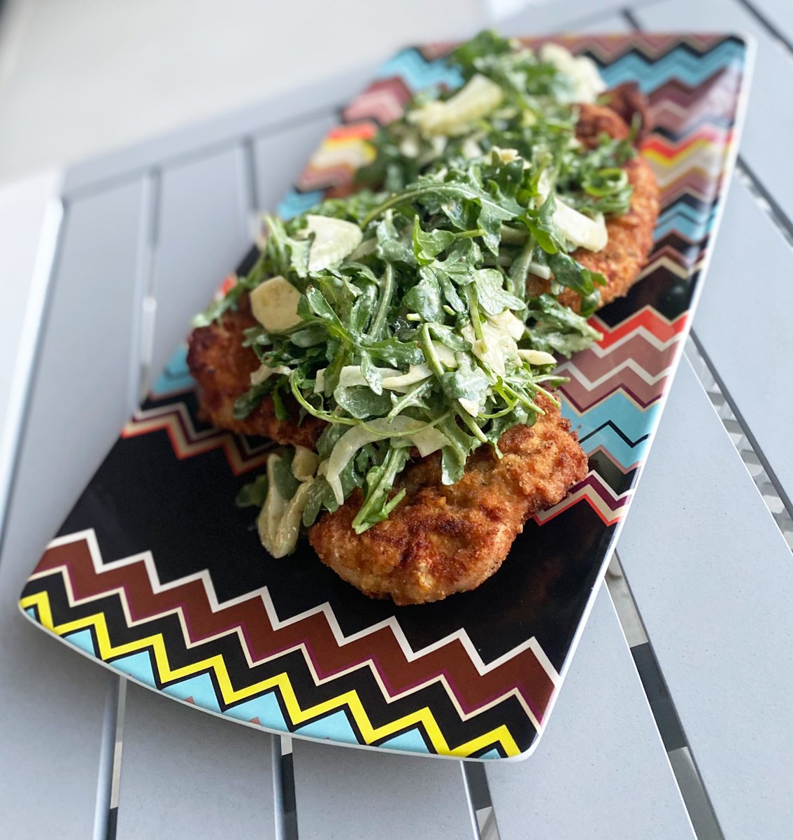 APerfect10Cook's tweet photo. SOMETHING DIFFERENT FOR THANKSGIVING!
A Perfect 10 Party Edition includes a full creative menu for this special time of year. One of the recipes is Tim’s Turkey Milanese with Arugula Salad (page 144)! So retire the original bloated bird and try this gem. 
 https://t.co/zDZQH1MnY2 https://t.co/LLpjPvYIVl