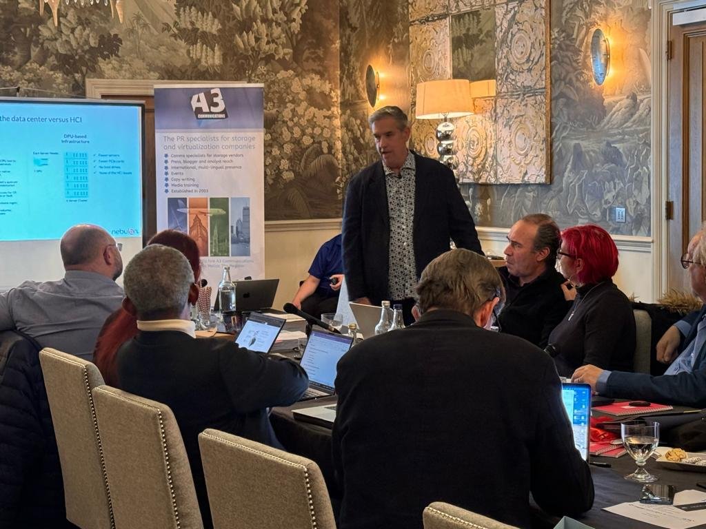 A3 Communications (@a3comms) on Twitter photo Interesting conversations around <a href="/NebulonInc/">Nebulon</a> and its brand new Medusa2 DPU with <a href="/philhooker/">philhooker</a> and <a href="/Craigslisst/">Craig Nunes</a>. <a href="/BussIdc/">Andrew Buss - IDC</a>, <a href="/Chris_Mellor/">Chris_Mellor</a>, <a href="/GS_Mag/">Global Security Mag</a>, @Peter_Allison, <a href="/uriess/">Ulrike Riess-Marchive</a>, <a href="/ValeryMarchive/">Valéry Rieß-Marchive | @valerymarchive.bsky.social</a> around the table among others #A3TechLive #StoragePRSpecialists Interesting conversations around <a href="/NebulonInc/">Nebulon</a> and its brand new Medusa2 DPU with <a href="/philhooker/">philhooker</a> and <a href="/Craigslisst/">Craig Nunes</a>. <a href="/BussIdc/">Andrew Buss - IDC</a>, <a href="/Chris_Mellor/">Chris_Mellor</a>, <a href="/GS_Mag/">Global Security Mag</a>, @Peter_Allison, <a href="/uriess/">Ulrike Riess-Marchive</a>, <a href="/ValeryMarchive/">Valéry Rieß-Marchive | @valerymarchive.bsky.social</a> around the table among others #A3TechLive #StoragePRSpecialists
