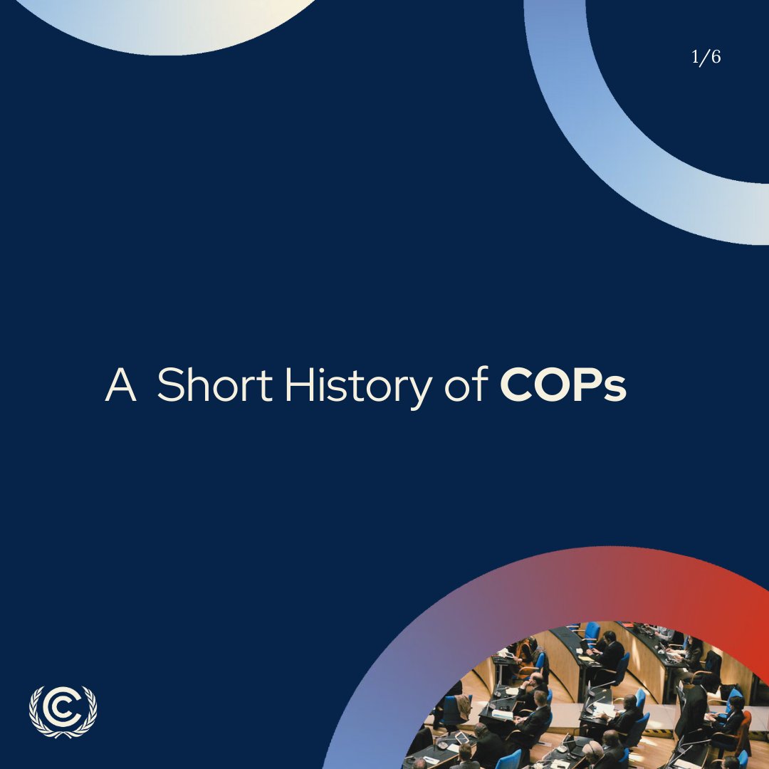 #COP28 is the world’s opportunity to speed up bolder and more ambitious climate action – as a global community united by a common goal. We have come a long way since the first COP in 1995. Read our 🧵 on a short history of COPs 👇