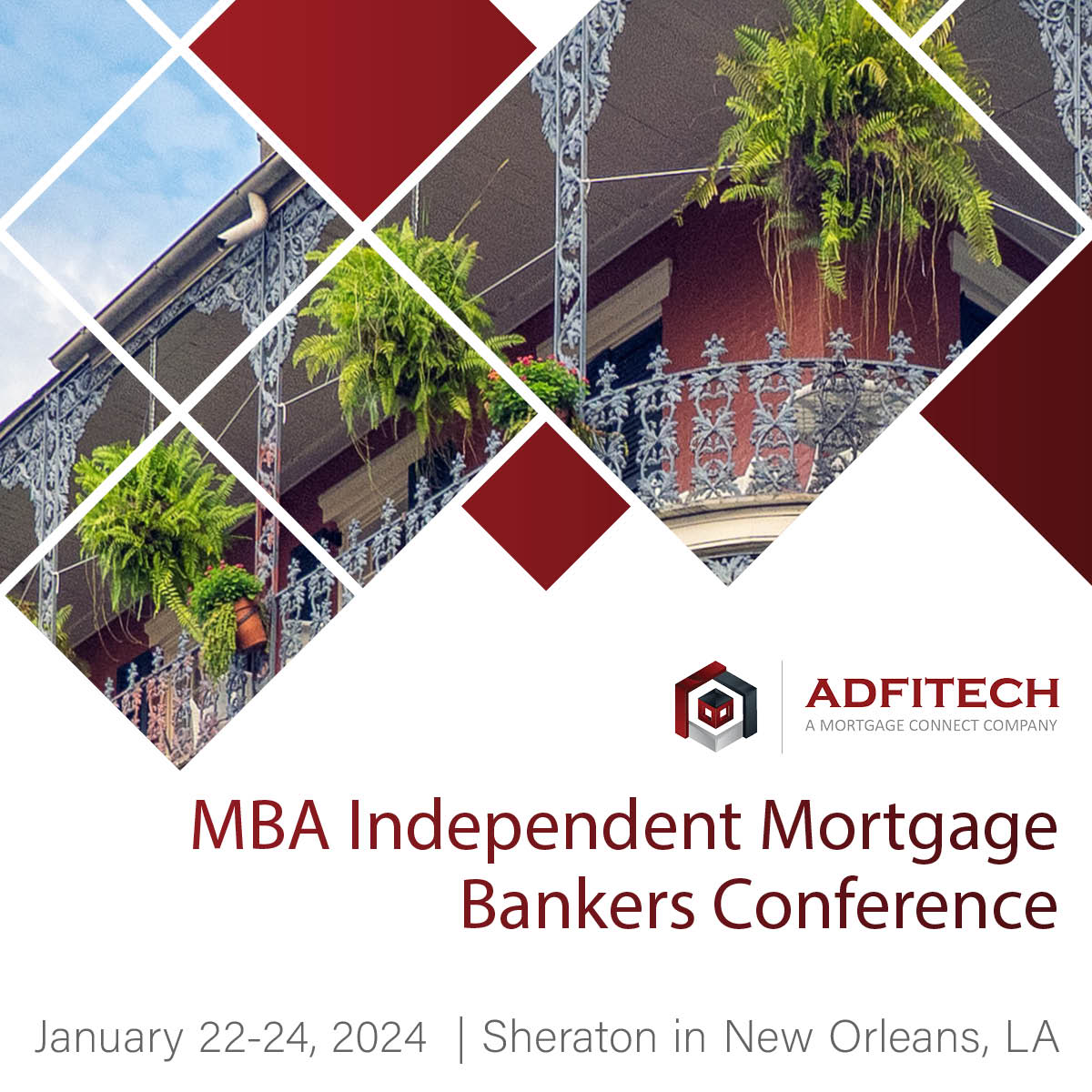ADFITECHInc's tweet photo. We'll be attending the MBA Independent Mortgage Bankers Conference in New Orleans, LA, on Jan. 22-24!

Come meet with us to chat about all your mortgage quality control, due diligence or other loan review needs!

#MBA #IMB #MortgageQC #MortgageDueDiligence #QCServices https://t.co/BRlI5z1dpC