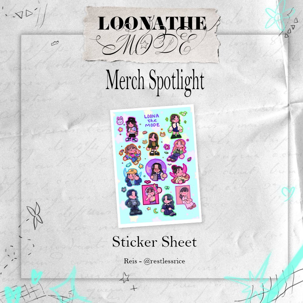 loonathemode's tweet photo. 🗯Merch Spotlight🗯

This is the incredible physical merch made by the talented @restlessrice! a very cute sticker sheet exploring different fashion styles ~

Want to buy the physical zine and this cute merch? Pre Order here: https://t.co/MF0ymFC5CG https://t.co/FQierUtxAj