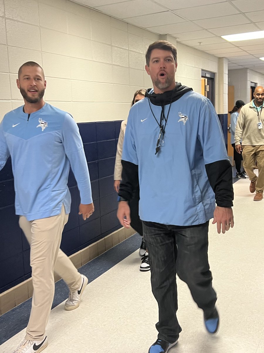 Congratulations to the Undefeated 7A Region 1 Champions. The MGM Vikings made history by winning their 1st playoff football game last Friday. They did a Victory Walk Through our campus today at Semmes Middle School. SKOL Vikings. #AimForExcellence #LearningLeading #TeamMCPSS