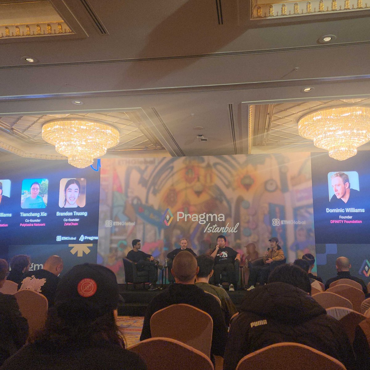 ZetaChain's tweet image. Insightful discussion on BTC and all things cross-chain with founders @dfinity and @PolyhedraZK @EFDevconnect Instanbul! #DevconnectIST #Pragma