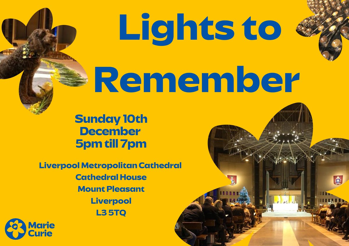 LiverpoolHosp's tweet photo. ✨🎄💛JOIN US!💛🎄✨ 
Please join us for our annual Lights to Remember Service where we remember and give thanks for our loved ones this Christmas. This is a wonderful event, free of charge and everyone is welcome, so please come along! 💛🎄✨🎉💛
 #mariecurie #lightstoremember https://t.co/NPISO0EPBd