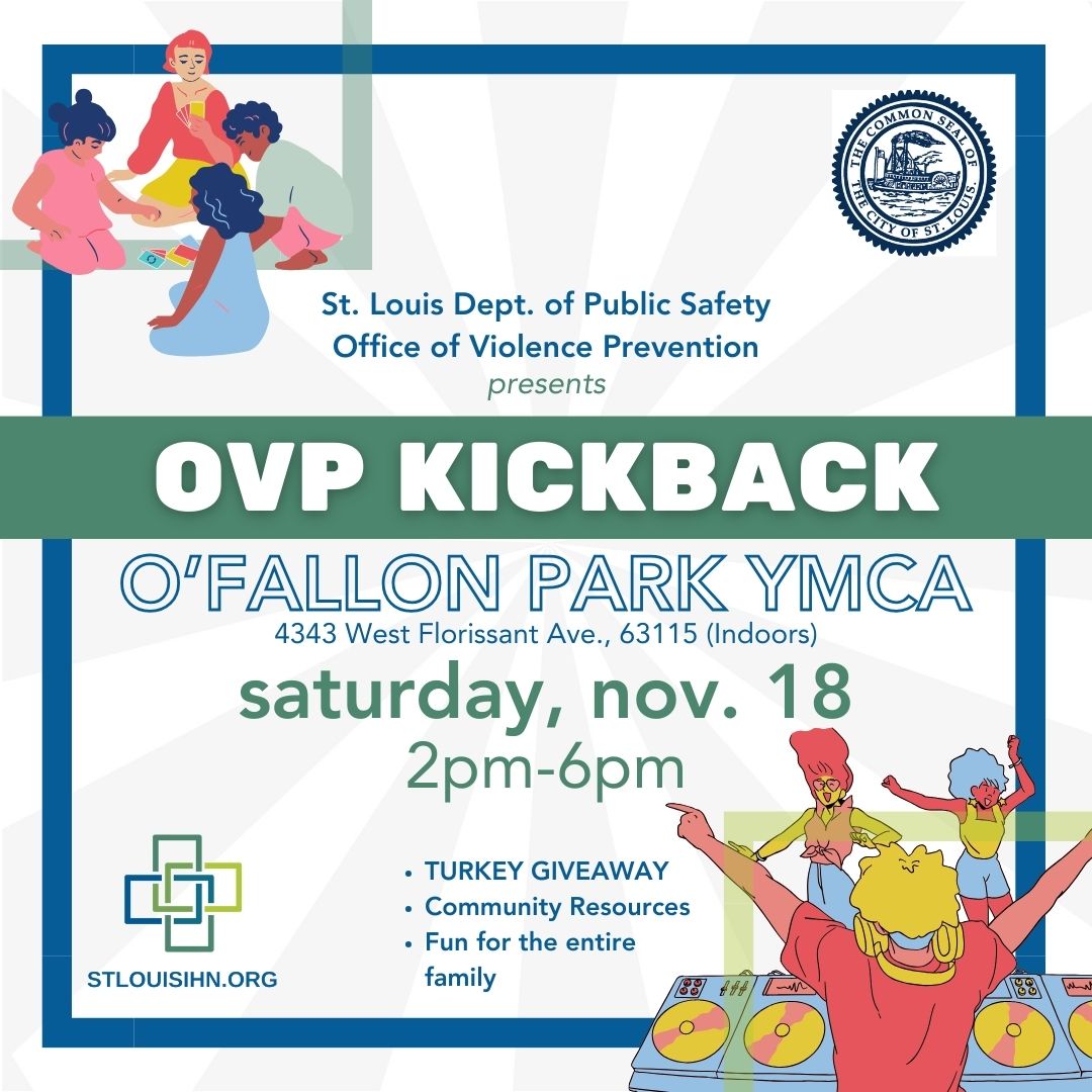 STL_IHN's tweet image. Join us for the “OVP Kickback!” on Sat, Nov 18, 2pm-6pm, O’Fallon Park YMCA, 4343 W. Florissant Ave., 63115 (Indoors)
 
FREE event includes:
 1. FREE Turkey Giveaway!
 2. Music &amp;amp; Entertainment
 3. Family Friendly Activities
 4. Community Resources

#3StepsBack #DPS #OVPKickback