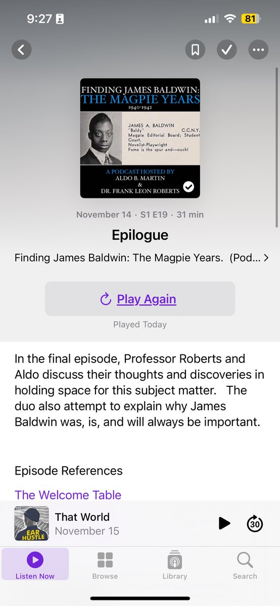 The Unc and Big Cousin @frankleonrobert  and <a href="/AldoBMartin/">Aldo B. Martin</a>  had a writer in her feelings this morning.

This podcast is a gift. 
And encouragement.

Thank you.