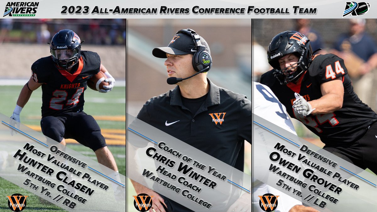 🏈: <a href="/WartburgKnights/">Wartburg Athletics</a> Clasen, Grover, and Winter Highlight <a href="/AmerRiversConf/">American Rivers Conference (A-R-C)</a> All-Conference Football Selections; All-A-R-C Football Team Announced!

#rollriversFB

📰: bit.ly/3sEtOty