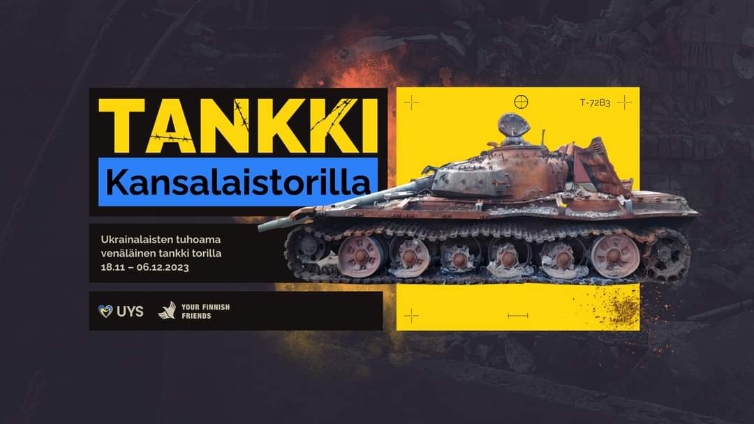 sami_viitanen's tweet photo. @MTVUutiset Ei ne valehtele, lauantaina on tulossa venäläinen tankki Helsinkiin 😁 https://t.co/AoQZ8QH6pm