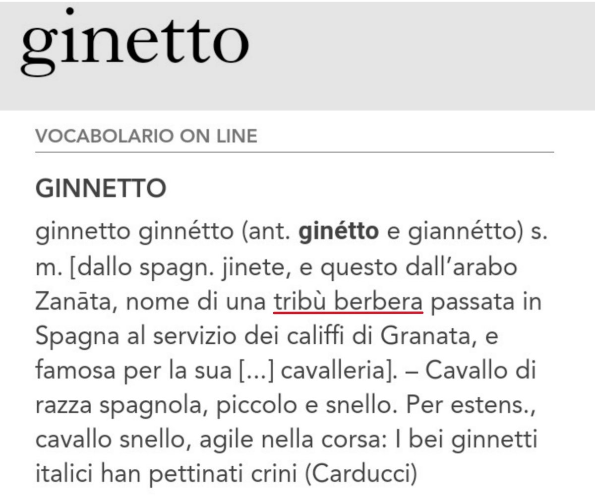 mis_omazigh9's tweet photo. from the Italian dictionary (Treccani)

We have the word (ginetto) from the name of amazigh tribe {zanata/izentayan) https://t.co/h9XjGntlMi