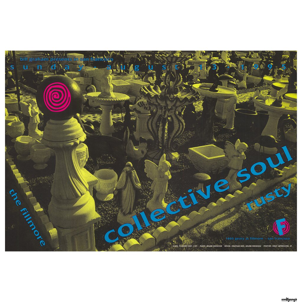 WolfgangsAMPd's tweet photo. Collective Soul was building on a hit when the group set up at the Fillmore Auditorium in San Francisco in August 1995.

Store: https://t.co/uJFX2MGGM1
⁠
#WolfgangsVintage #CollectiveSoul https://t.co/Ywp7e3NZpr