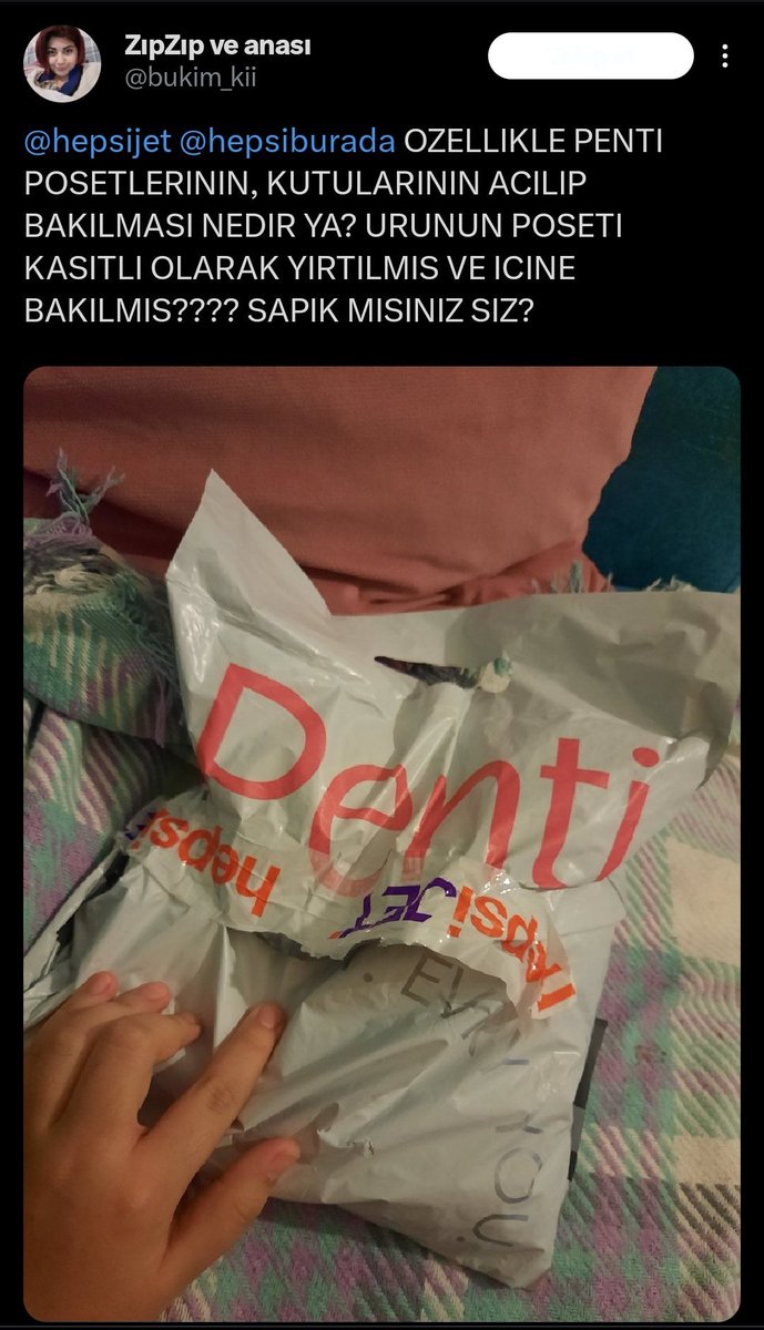 bosunatiklama's tweet photo. Penti'den online alışveriş yapan kişiler, ürünlerin kargosunun öncesinde açıldığı yönünde şikayet oluşturmaya başladı. https://t.co/KbtlTdh7nU