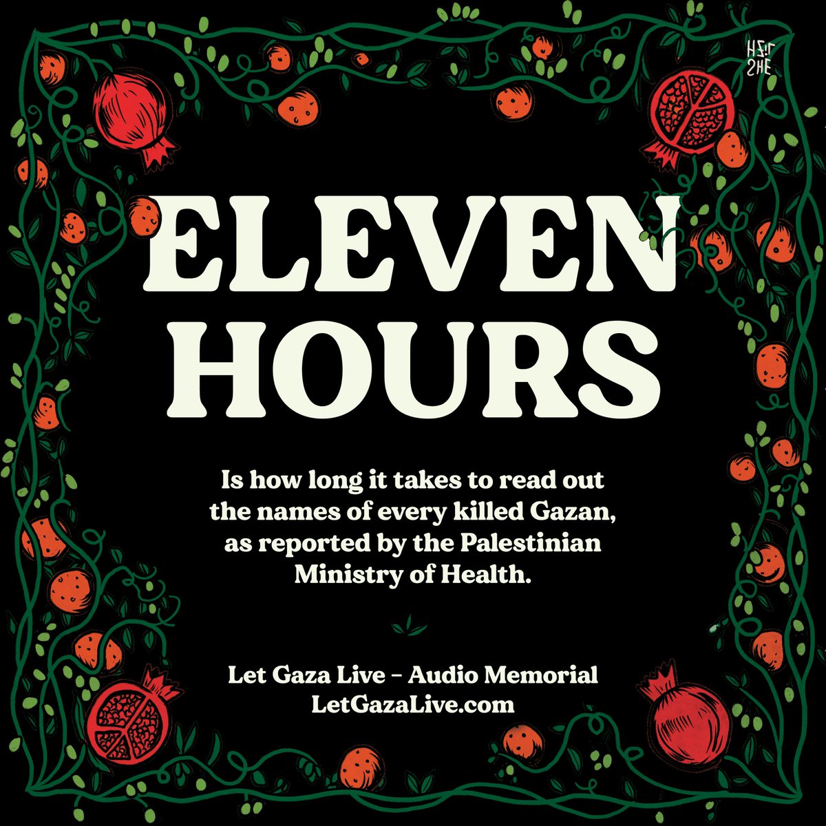 SaraAlfageeh's tweet photo. 11 hours.
That’s how long it takes to read all 7,208 names of killed Palestinians in the first 19 days of conflict. 

We started the initiative 2 weeks ago. The number has since then nearly doubled. 

Let Gaza Live Audio Memorial is now live: https://t.co/xkCxobEY3C https://t.co/raqF3eBivt