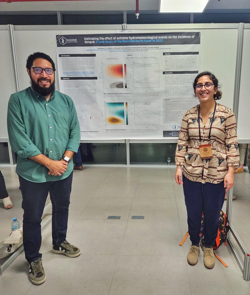 innovalab_imt's tweet image. Paloma Cárcamo representó a #InnovaLab en el 7mo @PanDengueNet con la investigación sobre la estimación de los efectos de los eventos hidrometeorológicos extremos en la incidencia de #Dengue en la costa norte del #Peru! 👏