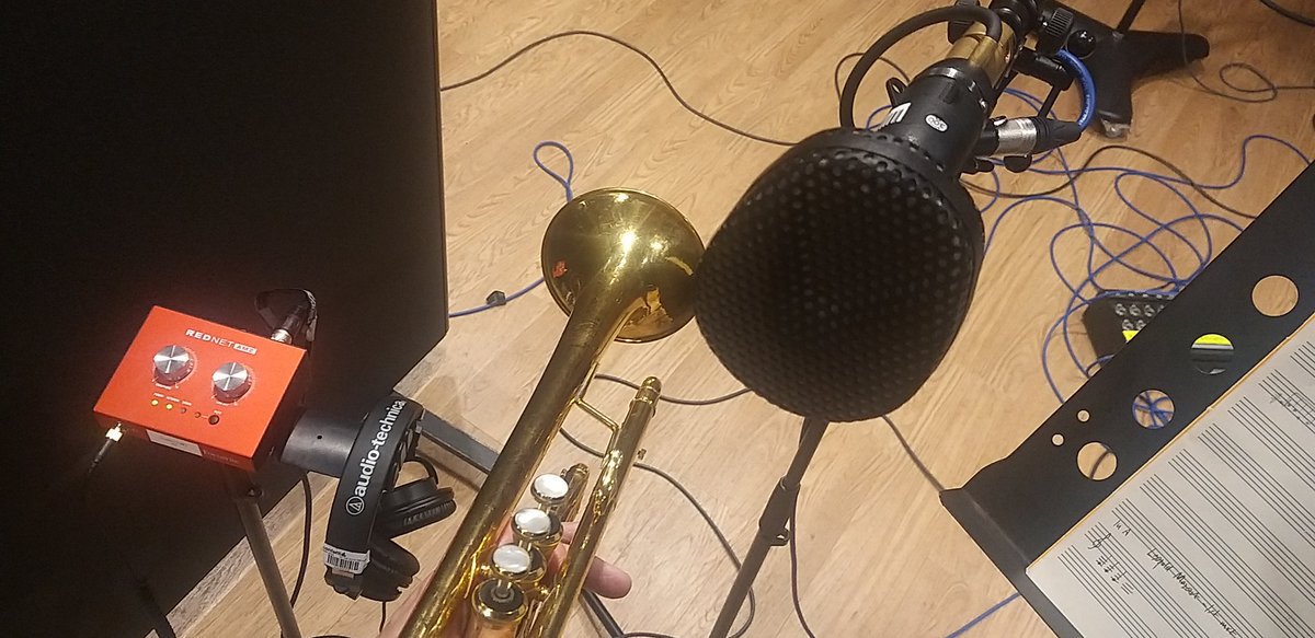AntTrumpet's tweet image. Another wonderful #StudioOne #RecordingSession day with #Coles #microphones, my workhorse #BobMalone #BachTrumpet, @DanTissier and the fine 2nd year students from @Confetti_ICT at @MetronomeNotts.