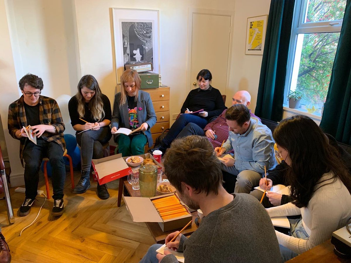 ScoreDrawMusic's tweet photo. On day 2 we had fantastic music executive, Fiona Harte, who set a brief for 5 more @IvorsAcademy &amp; 5 NI songwriters to create music for a Christmas ad! 🎄

We then played everyone’s songs at @BelfastMedFest &amp; they were EPIC 👏 

Huge thank you to all who made the camp possible! https://t.co/VSQC0ubflZ