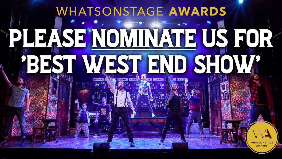 Nominations are open for the @whatsonstage awards and it would mean the world to us if you could nominate us for Best West End Show!! 😆💛 #choirofman #whatsonstageawards #westend awards.whatsonstage.com/24th-annual-wh…