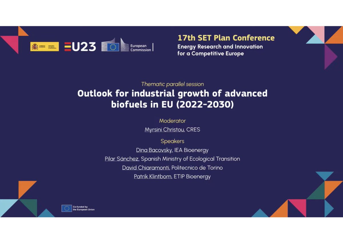 ETIP Bioenergy (@etip_bioenergy) on Twitter photo "The alternative to sustainable #biofuels is to continue using fossil fuels. Investment support, regulation stability & a level playing field is needed" Patrik Klintbom @pklintbom Chair of <a href="/ETIP_Bioenergy/">ETIP Bioenergy</a>
🎞 Watch video recording of the #SETPlan session shorturl.at/fovMV "The alternative to sustainable #biofuels is to continue using fossil fuels. Investment support, regulation stability & a level playing field is needed" Patrik Klintbom @pklintbom Chair of <a href="/ETIP_Bioenergy/">ETIP Bioenergy</a>
🎞 Watch video recording of the #SETPlan session shorturl.at/fovMV