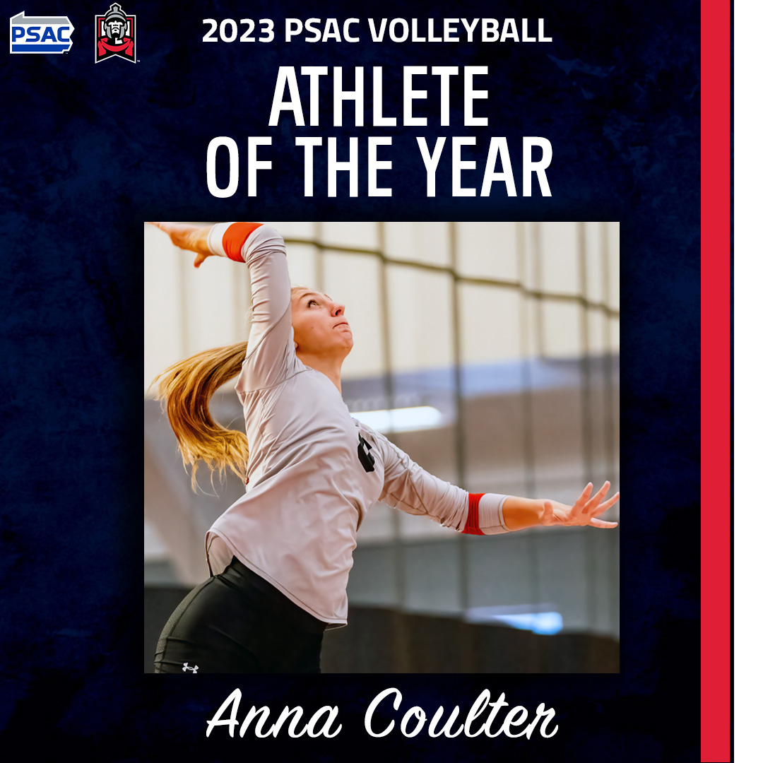 PSACsports's tweet photo. VOLLEYBALL: Your #PSACVB Eastern Division Major Award winners! 🏐

Athlete: Anna Coulter, @ESUWarriors 
Defense: Makayla Baca, @ESUWarriors 
Freshman: Gracen Nutt, @ShipURaiders 
Coach: Mike Kraft, @HavenAthletics 

Full All-Conference Teams: https://t.co/PN6FaHVtas

#PSACProud https://t.co/ddMKFzTJe1