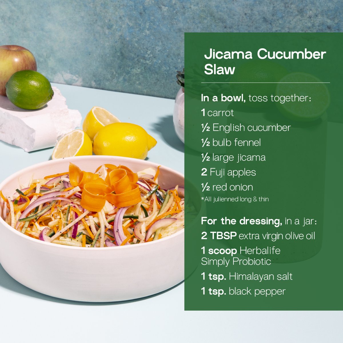 Try a delicious twist on your regular slaw with this Jicama Cucumber Slaw Recipe 🥗