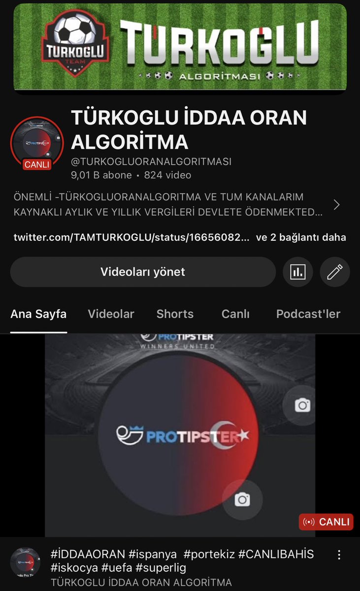 TAMTURKOGLU's tweet photo. #İDDAAORAN #ispanya  #portekiz #CANLIBAHİS #iskocya #uefa #superlig https://t.co/BzaujU3Zr1 @YouTube aracılığıyla  canlar  acil yayına https://t.co/bXh8PxLCBr