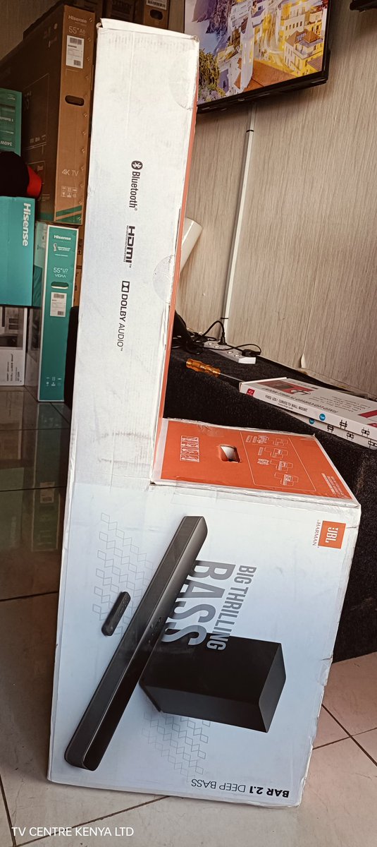 JBL 2.1CH Deep Bass Soundbar

Price 44,999Kshs

☎️CALL 0702297561
Location RNG Plaza,2nd Flr Shop S5

FREE DELIVERY+PAY ON DELIVERY COUNTRYWIDE

Gmail #AzimioRegrets Citizen TV Bin Laden Mbappe South C maseno school World Cup Ksh 10,000 Drake Ndii BBS Mall Haiti #PassportMkononi