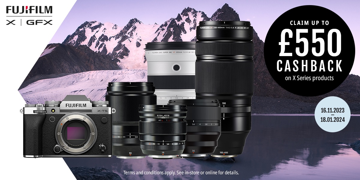 ❄️Our winter offers are here! ❄️ Don't miss savings of up to £1000 on selected GFX products and receive up to £550 in cash back on selected X Series products. Available between 16.11.2023 and 18.01.2024. Visit our website for more details 👉 fujifilm-x.com/en-gb/promotio…