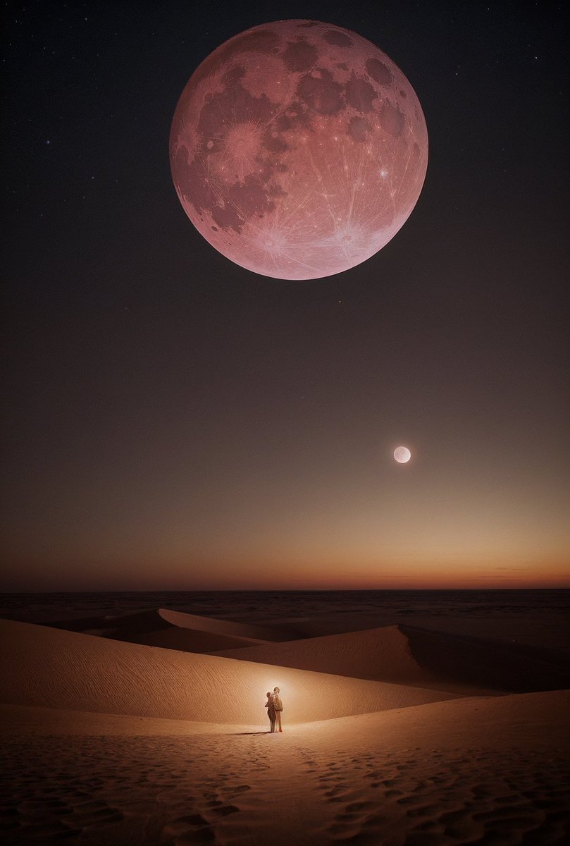 BazzarAI's tweet photo. Made Using Vision by Bazzar.
#AIDreamscapes #SurrealDesert #DigitalDusk #LanternGlow #StarrySkyArt #aiartists #aiartistcommunity #aiartwork #aiartdaily #artoftheday #aiart #midjourney #aiartist #illustragram #aestheticart #stablediffusion https://t.co/U4I88A6qUr