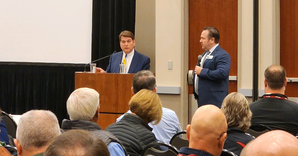 NCSAToday's tweet image. Down the hall, the room’s full for NCSA Executive Director Dr. Mike Dulaney and NASB’s Colby Coash’s legislation-heavy “Session Like No Other”.
