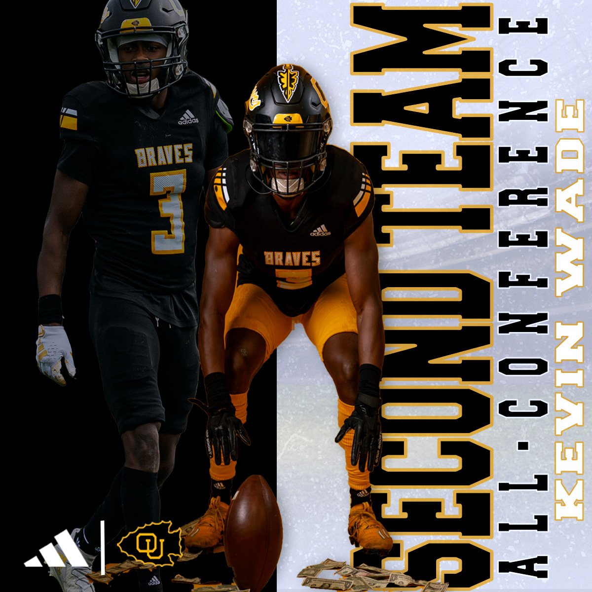 OttawaBravesFB's tweet photo. Career high 12 PBUs✔️
Interception, 2 Forced Fumbles, Fumble Recovery ✔️
Second Team All-Conference ✔️
Congratulations, Kevin❗️ https://t.co/Id7AUOJIRM