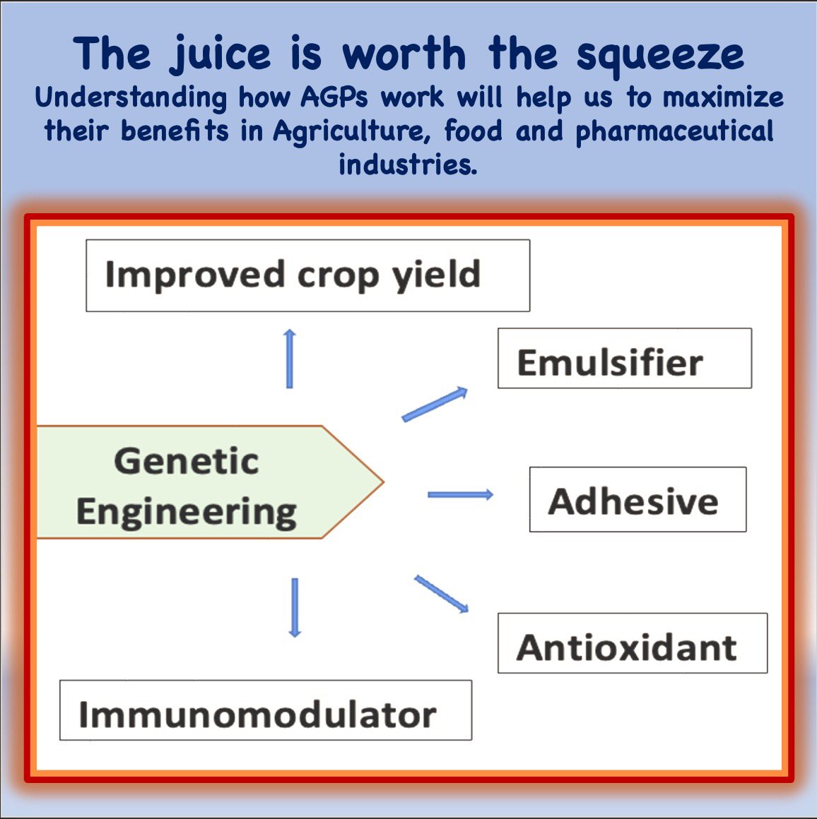 DammyAyorinde1's tweet image. Hey people! I’m happy to share my current research with you. It is about understanding the mechanism of action of the #cellwall #protein called Arabinogalactan proteins, that play crucial roles in plants’ growth and development. #adhesive #emulsifier #PBIOWriting