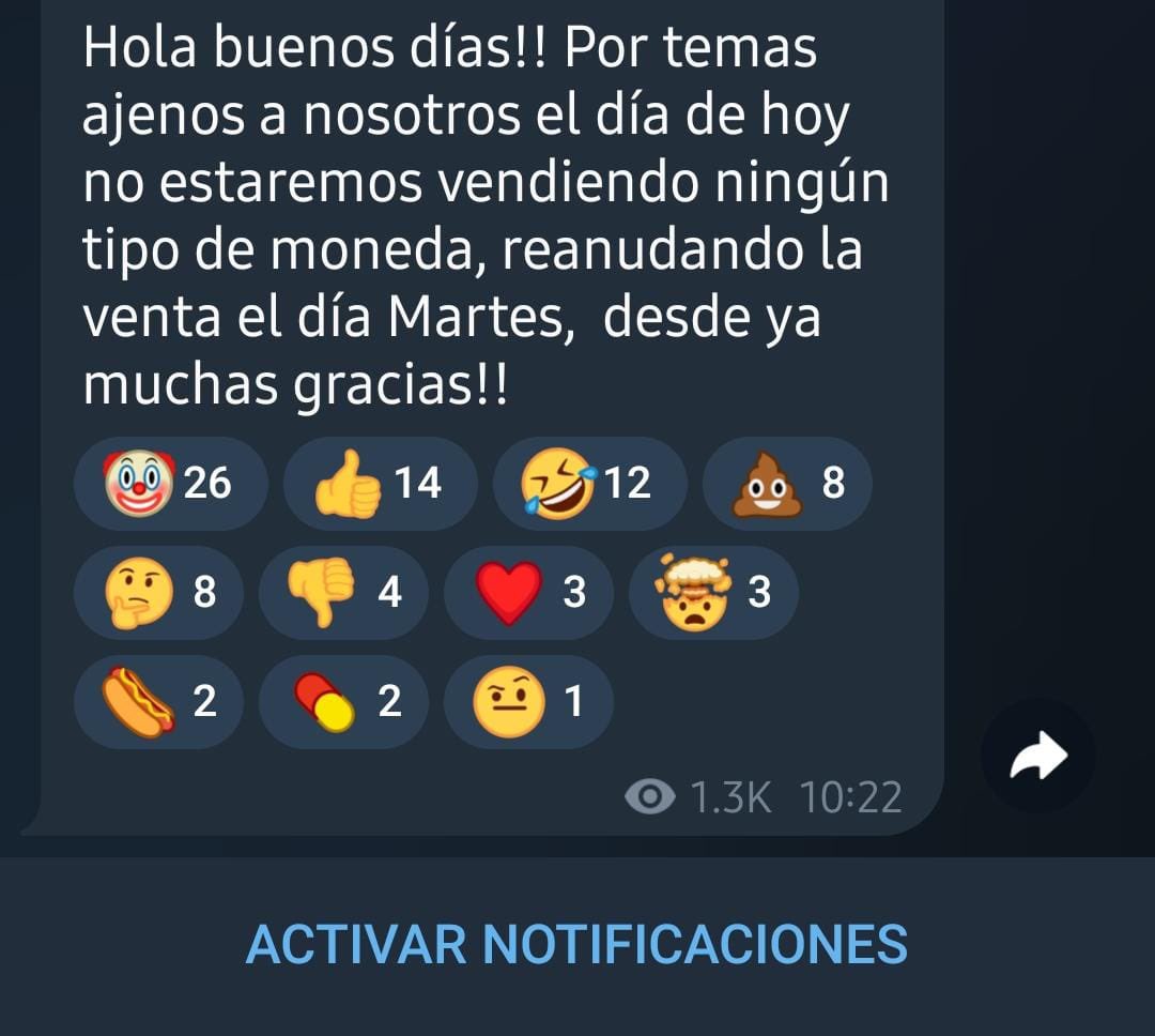 ImpuestosyE's tweet photo. Todo paralizado
#RECIEN #Dolar 👇 https://t.co/XMxvXIZ7un