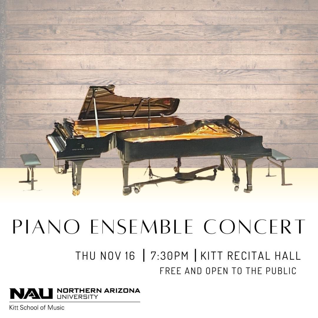 These six hands are ready to open tonight’s PIANO ENSEMBLE CONCERT at 7:30pm in Kitt Recital Hall with a delightful classical music mashup. Join us for a fun program! 
#NAUPiano <a href="/NAU/">NAU</a>