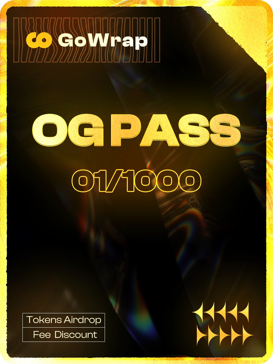 GoWrap_xyz's tweet photo. 🟠GoWrap is releasing 3000 OG Pass on @BNBCHAIN, all freemint.  
In the future, holders can enjoy forever fee discount for using all the Gowrap product  & get partial of native token $GW airdrop. (Tokenomics Releasing Soon)

🟠Holders will receive a 1:1 replicated ordinal NFT in the future as well, why mint on #bnbchain? we want to save some gas for the minter, after Native token $GW launch,  gowrap will use treasury fund to pay for airdrop gas fee. LFG! #Gowrap