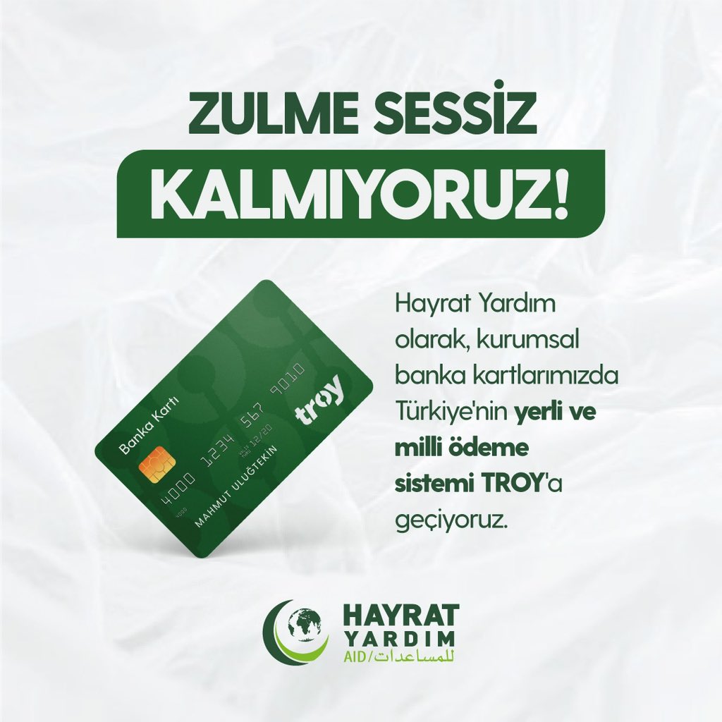 hayratyardim's tweet photo. Derneğimiz, kullanılan kurumsal banka kartlarında Türkiye'nin yerli ve milli ödeme sistemine geçiyor. https://t.co/DNxgqOzVuU