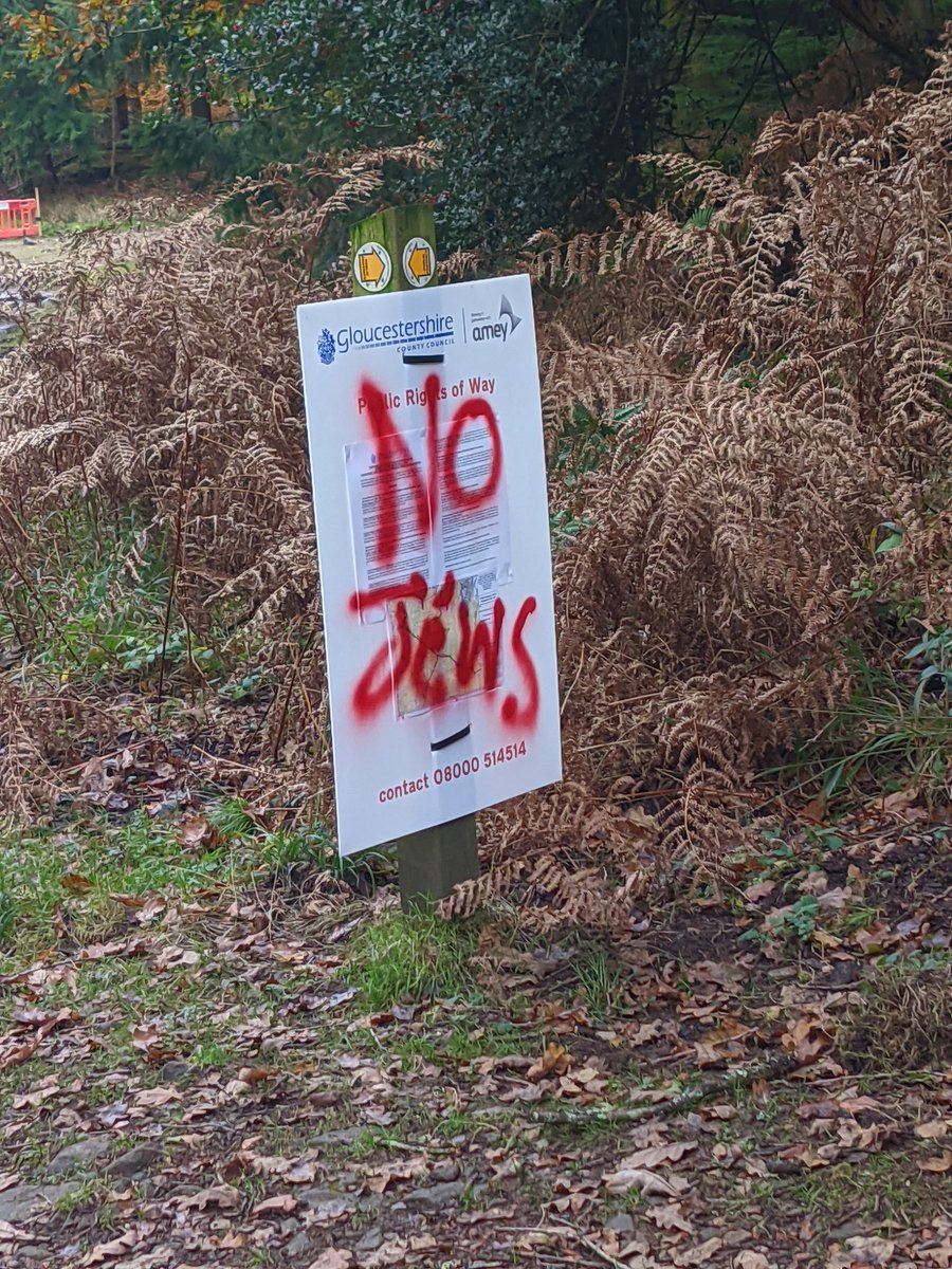 theforestofdean's tweet photo. Stupidity and ignorance in our lovely forest. It's not protest it's just racism and these people need arresting and an urgent education. If anyone knows the culprit please feel free to share with us or @ForestPolice / @Glos_Police https://t.co/tjekQ1NdxV