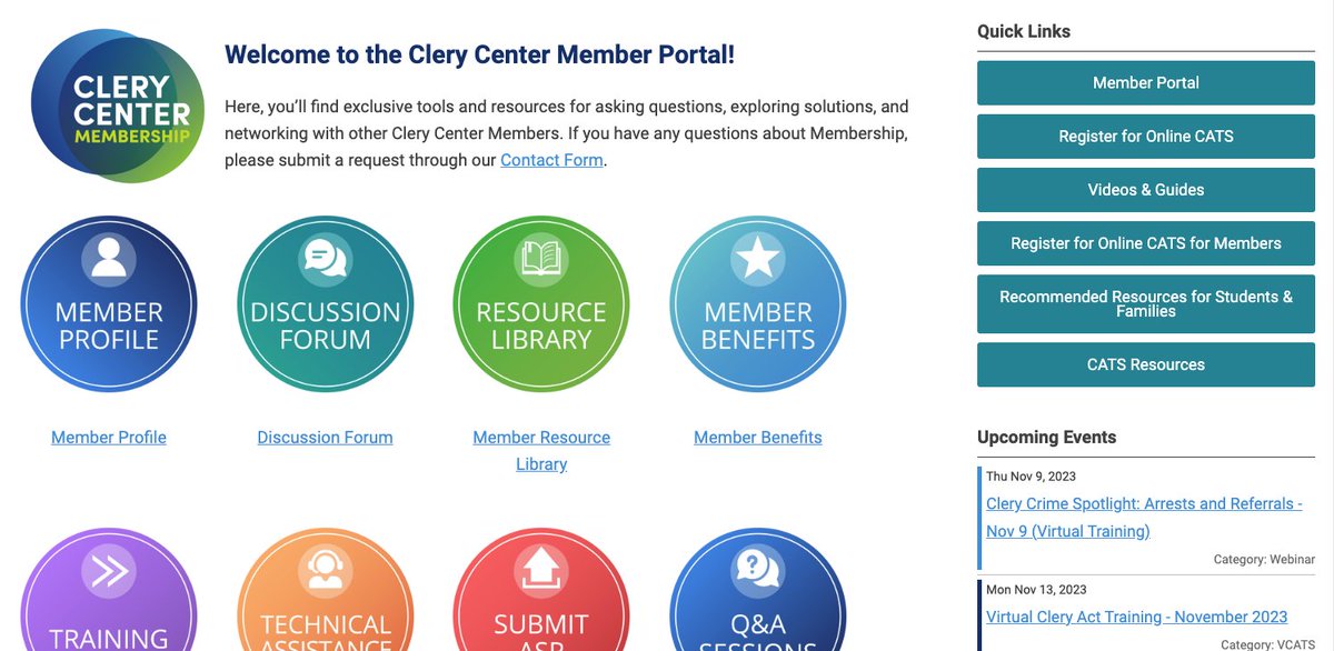 📣 Attention Members! Have you visited the Member Portal lately? We've made updates and changes based on your feedback! Check it out (login required): clery.memberclicks.net/member-portal