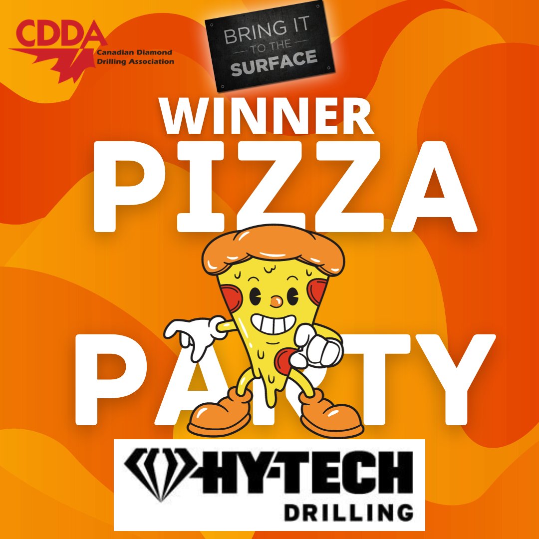 We would like to congratulate Hy-Tech Drilling Ltd. who submitted the most Bring it to the Surface Pledges during our contest for an office Pizza Party.
We thank all participants for taking the pledge to join CDDA to Bring It to the Surface!
cdda.ca/healthandwelln…