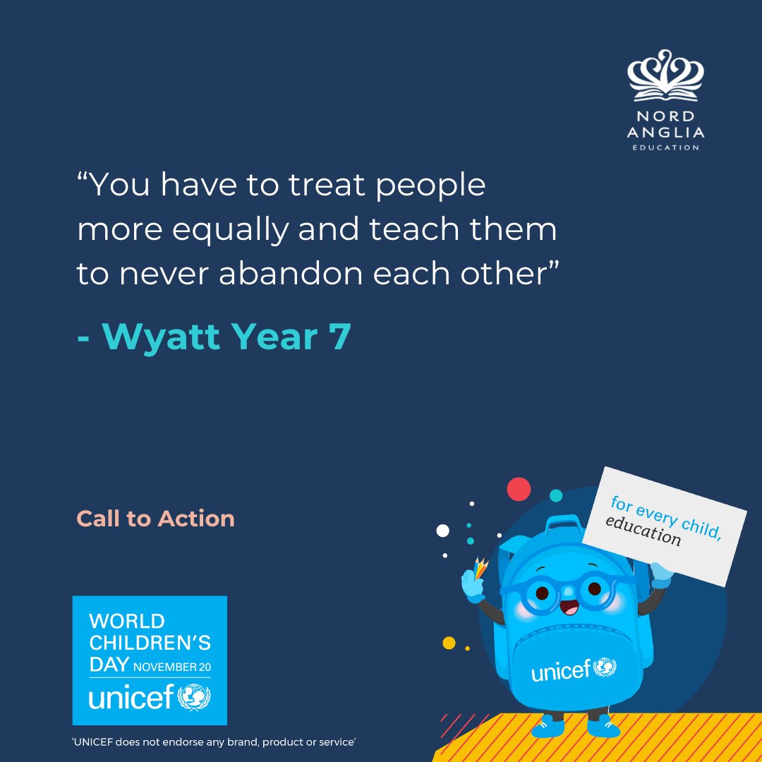 BISWashington's tweet image. "What can you do to reduce inequalities?"
Check out some of our secondary students' answers in preparation for World Children's Day.
#NAEUnicef #NAEWorldChildrensDay #NAETheAmericas #BISW