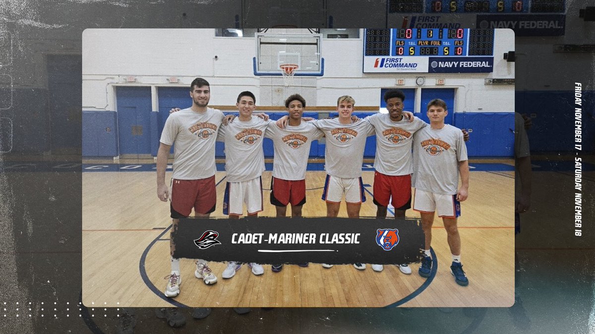 AthleticsMC's tweet photo. We're just 1⃣ day away from the Cadet-Mariner Classic‼️ Hosted by Mitchell College and the Coast Guard Academy, this two-day men's basketball tournament will kick off on Friday night at Yarnall with two games and continue Saturday afternoon at Coast Guard. #GoMariners 🏀 https://t.co/qvw4KcmCoU