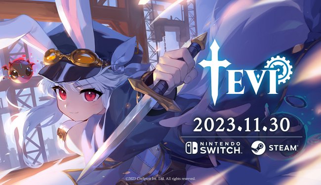 jusamaoficial's tweet photo. TEVI: O novo metroidvania bullet hell com estética de anime chegará no Steam e Nintendo Switch em 30 de novembro

https://t.co/jqyXXgeJx9

#jusama #seuamigogeek #amigogeek #TEVI #steam #NintendoSwitch #NEVERLANDENTERTAINMENT #CRESPIRIT