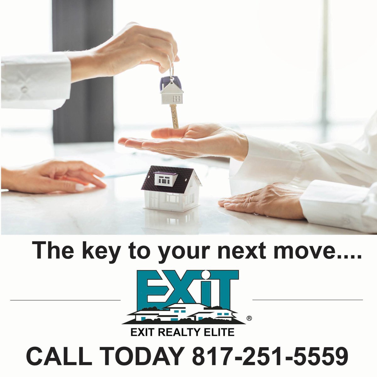 EXIT Realty Elite is the key to your next move!

#LOVEXIT #ImSold #ThinkSmartThinkEXIT #RealEstateReinvented #ListwithEXIT #DFWMetroplex #buyahome #sellahome #EXITRealtyElite #RealEstateCareers #TexasRealEstate