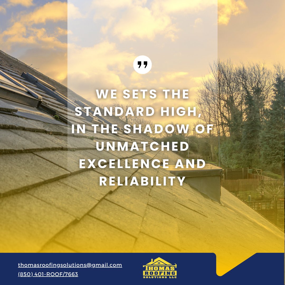 Count on us for superior craftsmanship and unwavering dependability. Elevate your roofing experience with the best in the business. #ThomasRoofing #ExcellenceInRoofing #ReliableRoofers